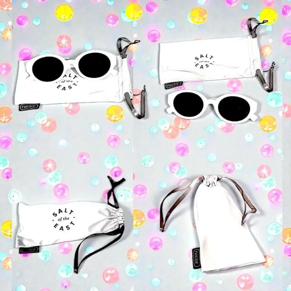 Nectar Sunglasses Atypical in White With Black Lens New with Tags